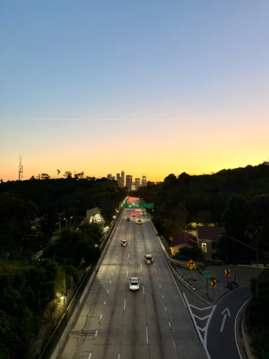 Los Angeles Golden Hour Drive – Phone Wallpaper
